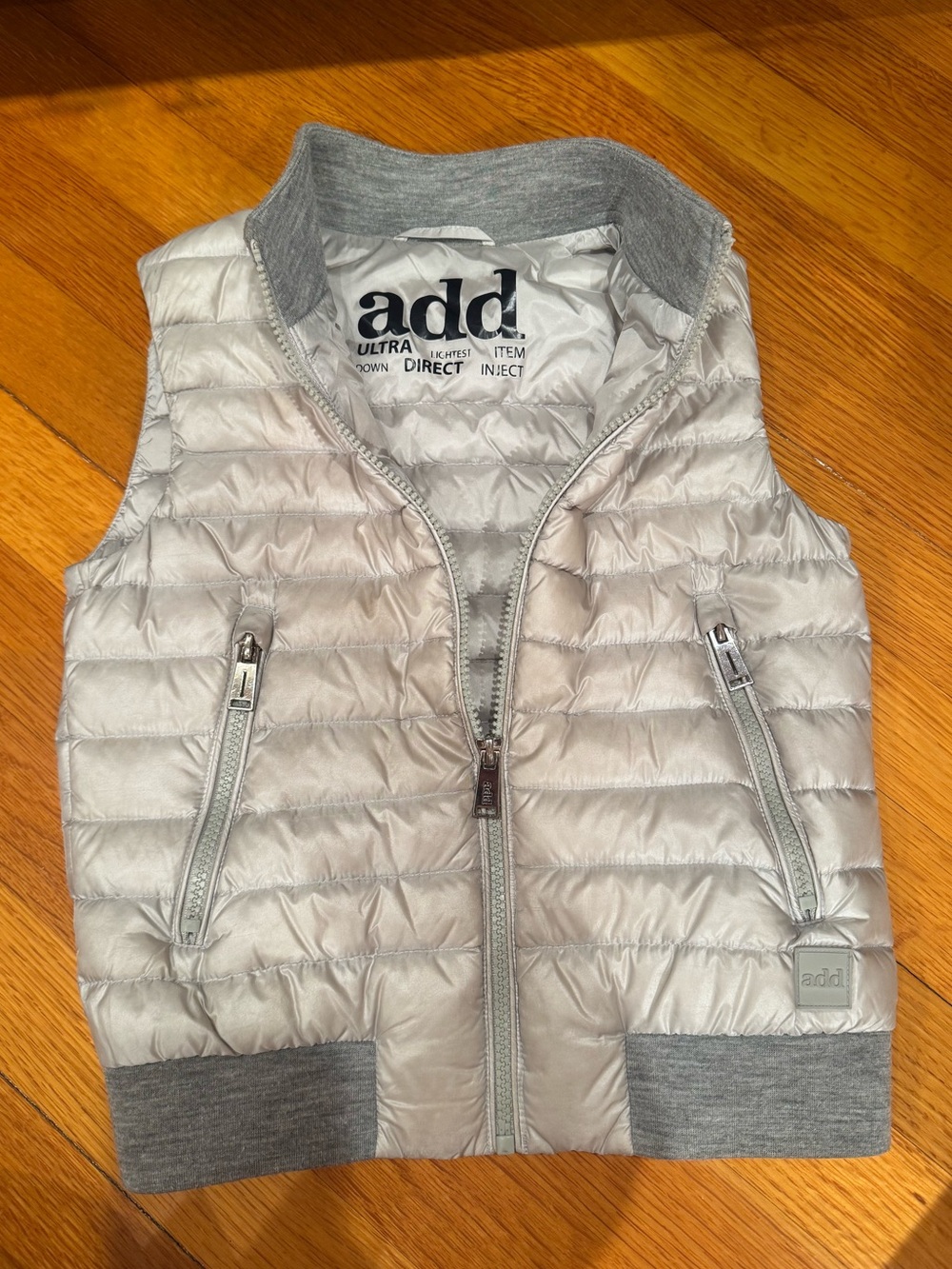Add brand Silver Quilted Kids Puffer Vest size 6